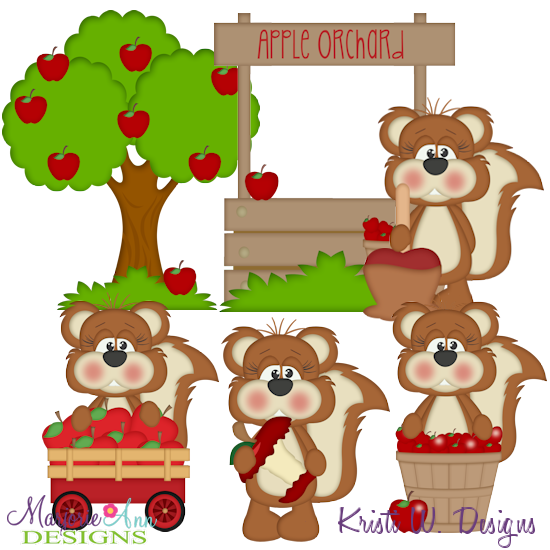Apple Orchard Fun SVG Cutting Files Includes Clipart - Click Image to Close